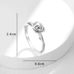 Rose Flower Ring Size Image